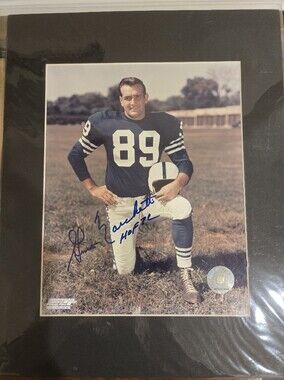 Autograph Baltimore Colts Hof Matted Photo Of Gino Marchetti